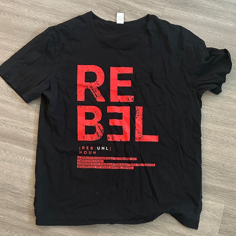 Zumba Fitness Black Tee with Bold Red Graphic